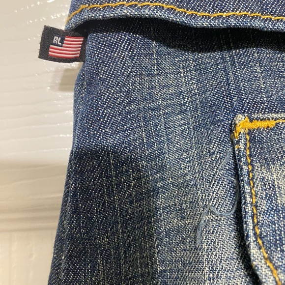 Vintage RL Denim Button-Up mini Skirt size 6 - Picture 4 of 8